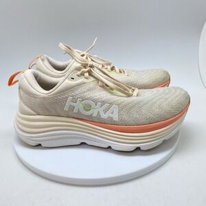 Hoka One One Sneakers Womens 9.5 B Gaviota 5 1134270 VLG Beige Running Shoes